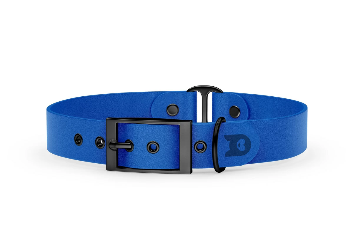 Guinzaglio Duo per Cani: Blu & Blu con componenti in Nero