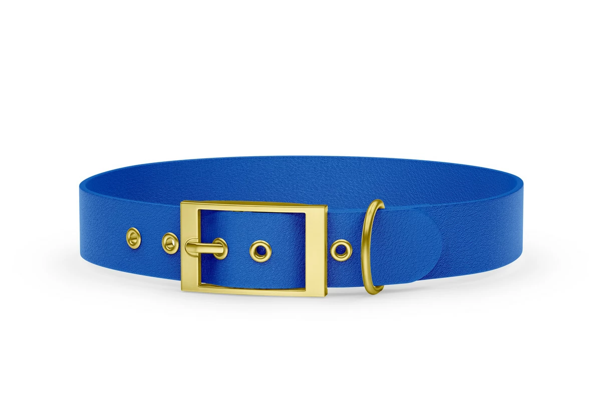 Collare per Cani Avventura: Blu con Oro