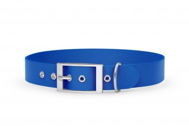 Collare per Cani Avventura: Blu con Argento