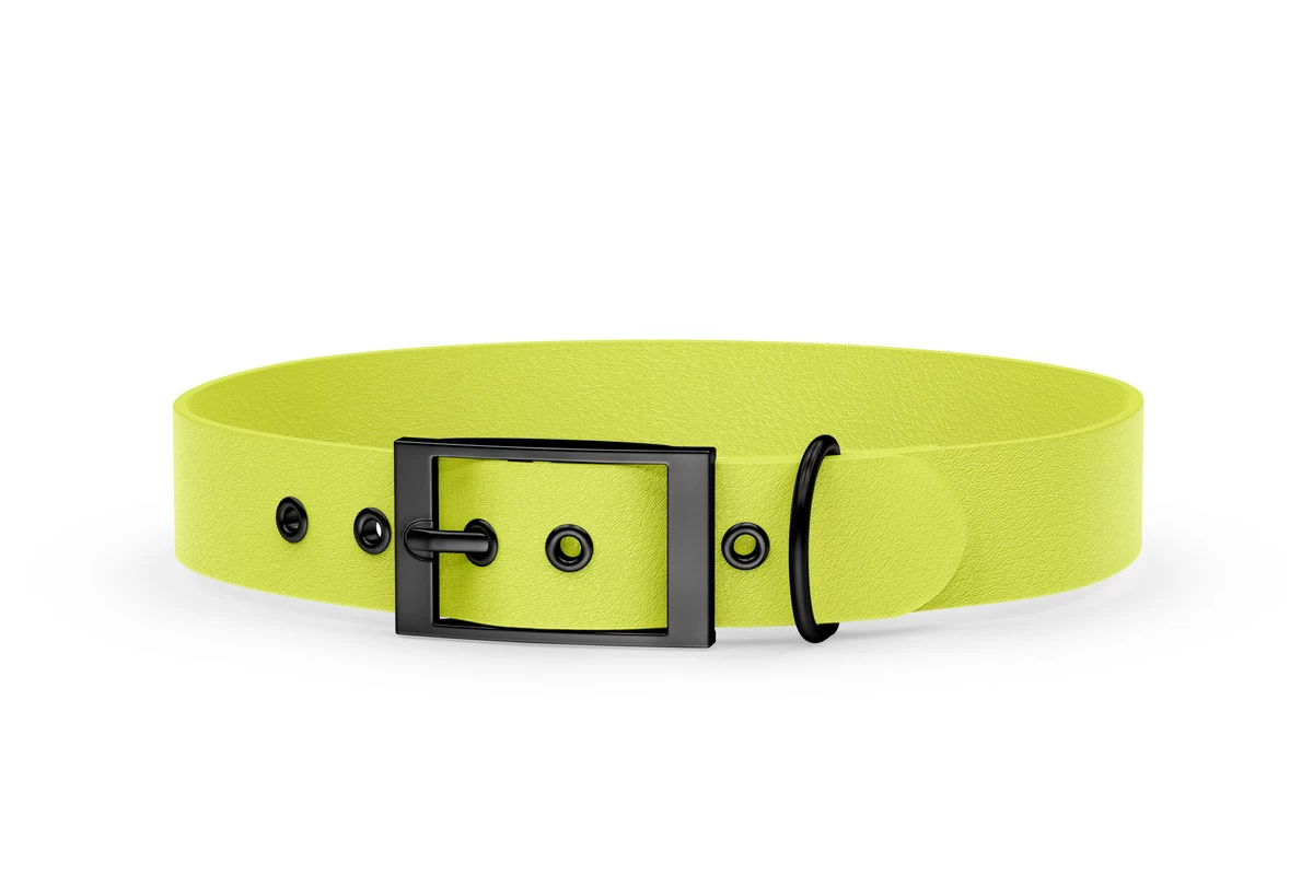 Collare per Cani Avventura: Giallo neon con Nero