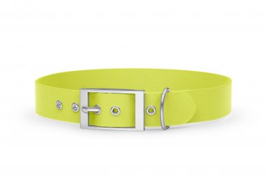 Collare per Cani Avventura: Giallo neon con Argento