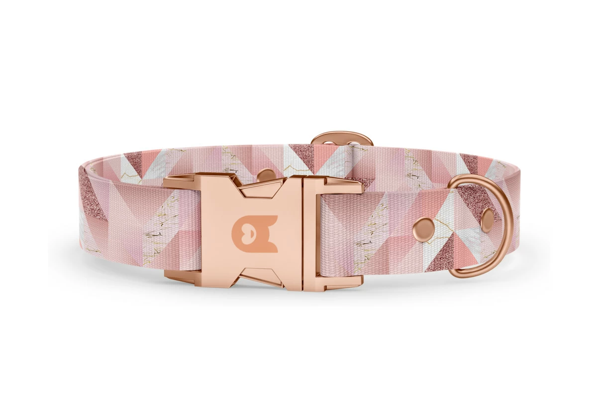 Collare per cane Basic Collection Marmo Rosa