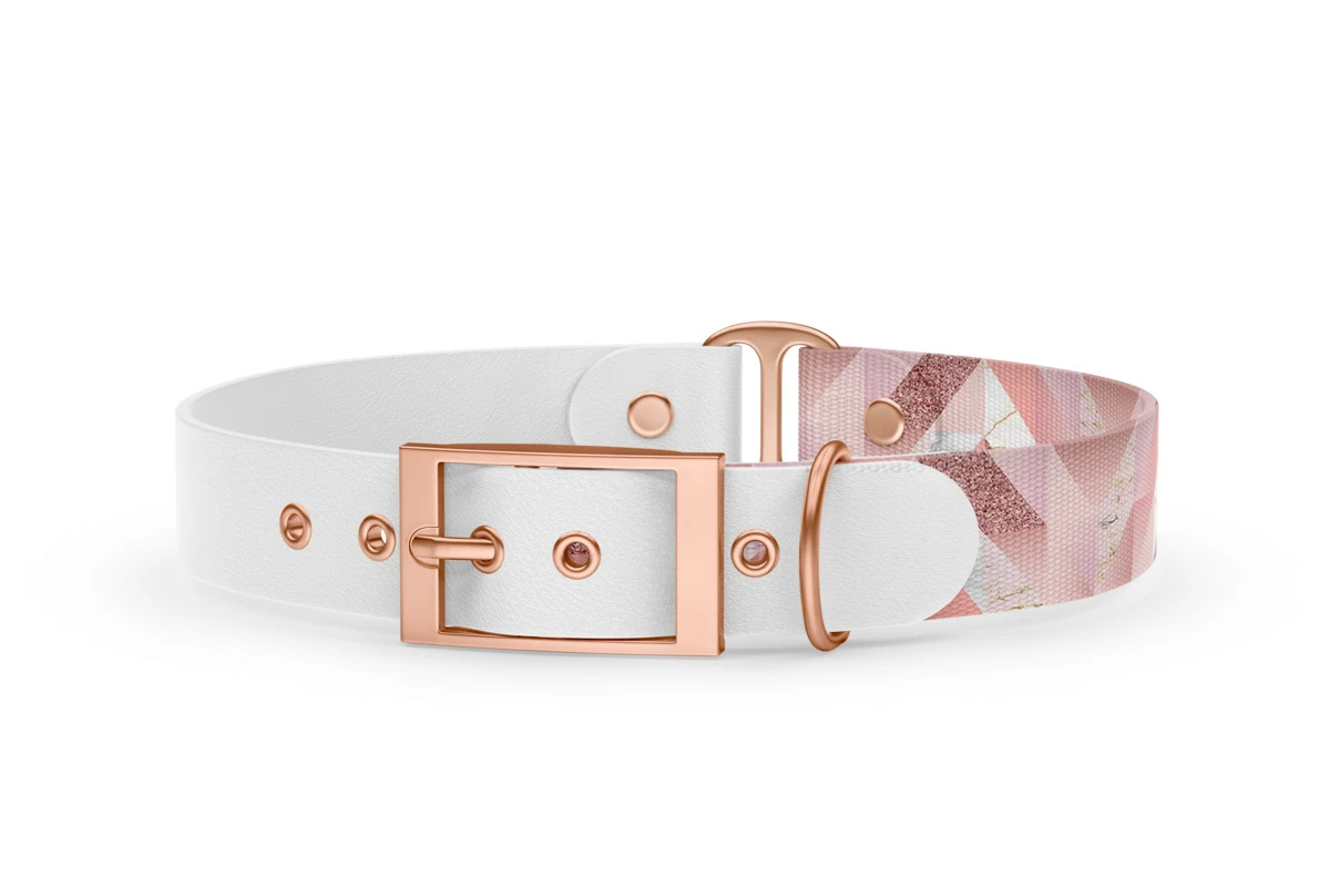 Collare per cani Collezione Duo Marmo Rosa